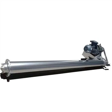 Horizontálny rúrkový závitovkový dopravník